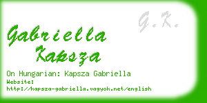 gabriella kapsza business card